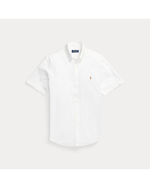 Polo Ralph Lauren White Custom Fit Oxford Shirt for men