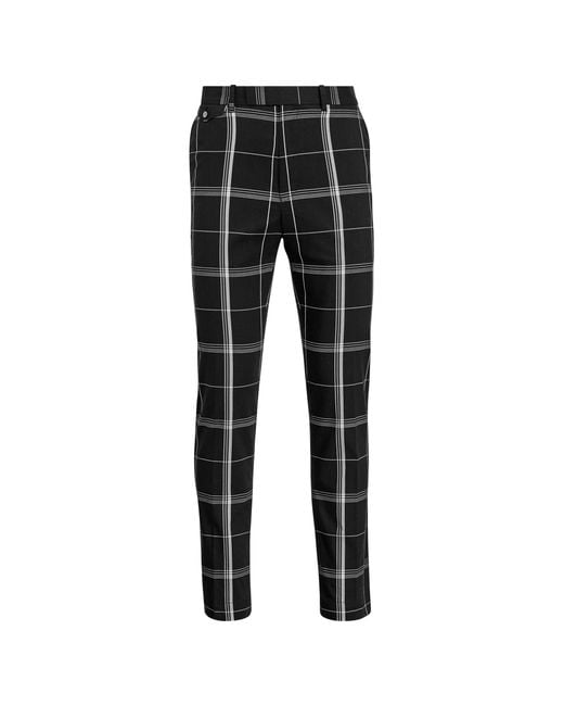 Ralph Lauren Black Tailored Fit Plaid Golf Pant for men