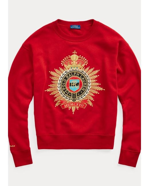 Polo Ralph Lauren Cotton Lunar New Year Crest Sweatshirt in Red - Lyst