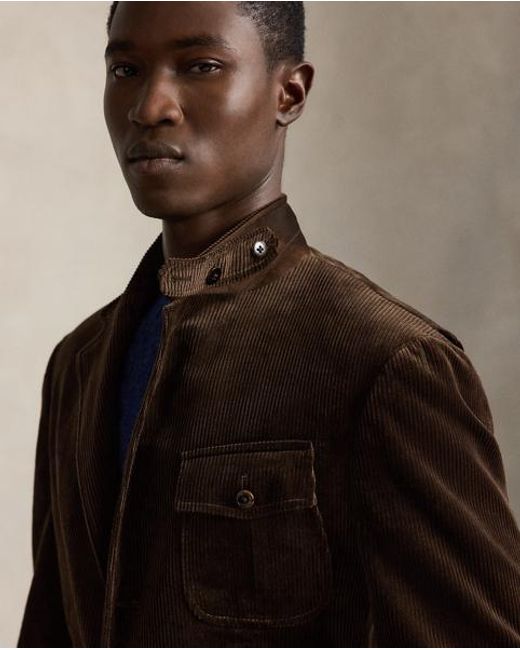 Polo Ralph Lauren Black Polo Tailored Fit Corduroy Suit Jacket for men