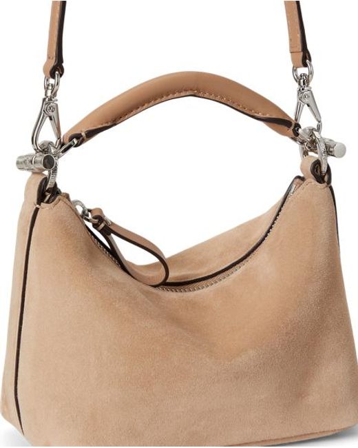 Ralph Lauren Natural Suede Mini Blaike Shoulder Bag