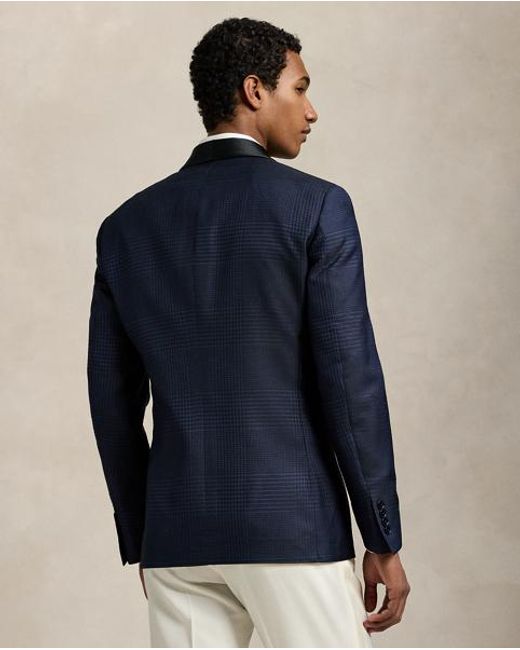 Polo Ralph Lauren Karierte Tailored-Fit Polo-Smokingjacke in Blue für Herren