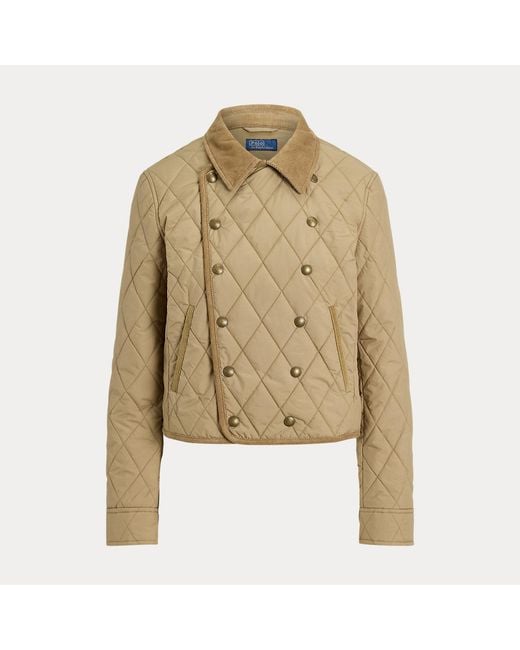 Polo Ralph Lauren Natural Double-Breasted Quilted Jacket