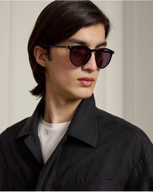 Ralph Lauren Black Silk-Linen Field Jacket for men