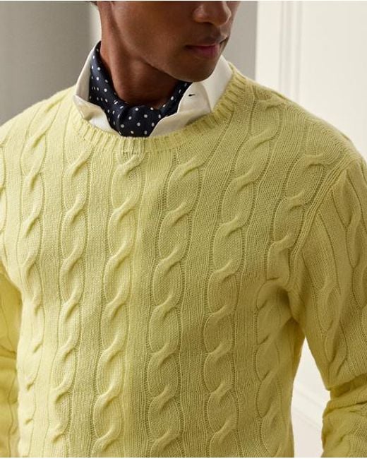 Ralph Lauren Kaschmirpullover Mit Zopfmuster in Green für Herren