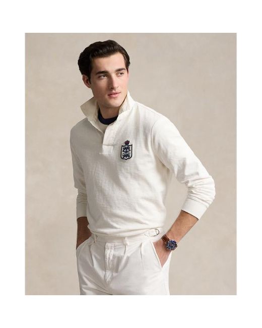 Polo Ralph Lauren Classic Fit Jersey Rugbyshirt Met Print in het Gray voor heren