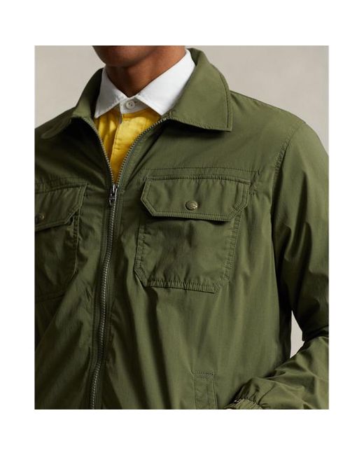 Ralph Lauren Green Water-repellent Shirt Jacket for men
