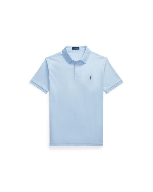 Polo Ralph Lauren Blue Custom Slim Fit Soft Cotton Polo Shirt for men