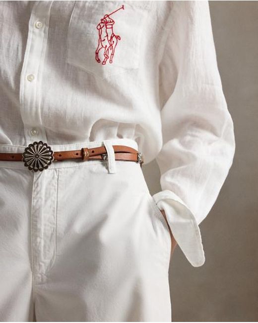 Polo Ralph Lauren Gray Relaxed Wide-Leg Cotton Trousers