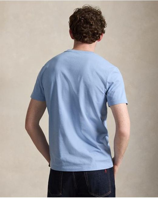 Polo Ralph Lauren Blue Custom Slim Fit Jersey Crewneck T-Shirt for men