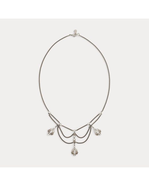 Ralph Lauren Brown Victorian Antiqued Chain Necklace