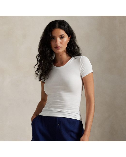 Polo Ralph Lauren Gray Stretch-Cotton Crewneck T-Shirt