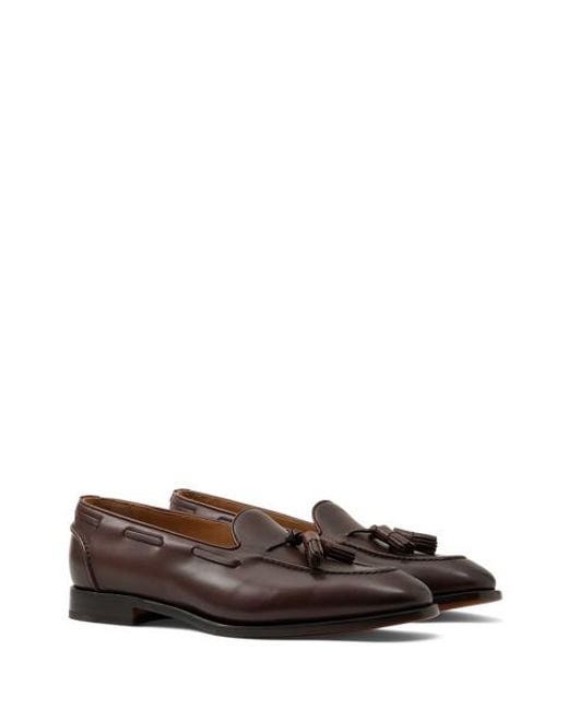 Ralph Lauren Brown Luther Tassel Calfskin Loafer for men