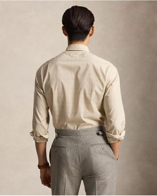Polo Ralph Lauren Natural Custom Fit Glen Plaid Poplin Shirt for men