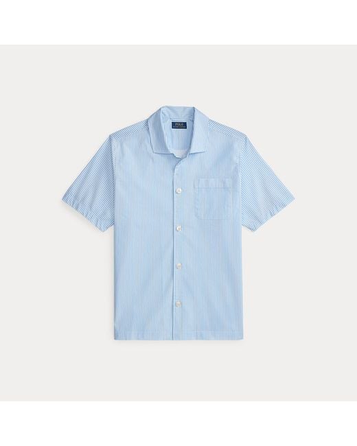 Polo Ralph Lauren Blue Striped Poplin Pyjama Shirt for men