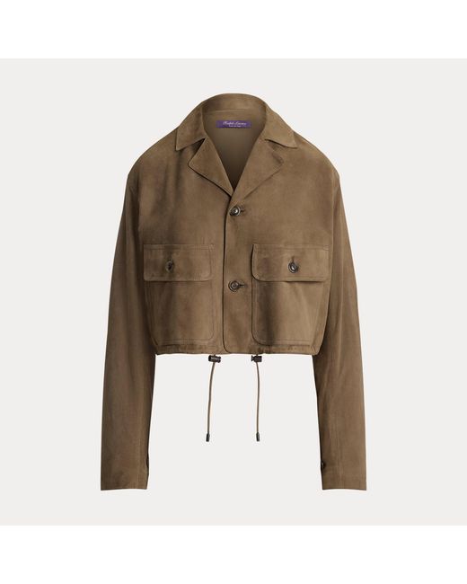 Ralph Lauren Brown Dominik Lamb-Suede Jacket