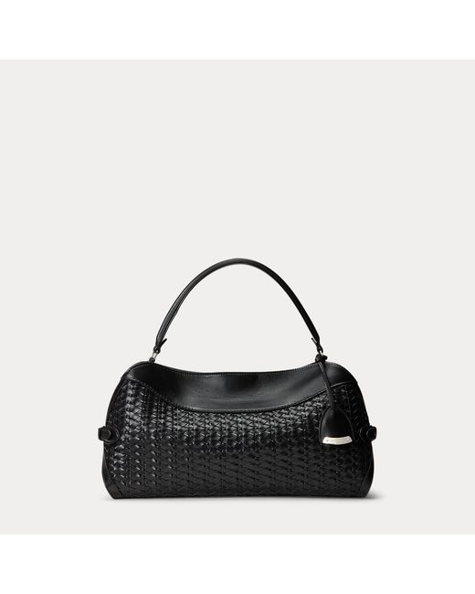 Ralph Lauren Black The Ralph Lauren Braided Leather Shoulder Bag
