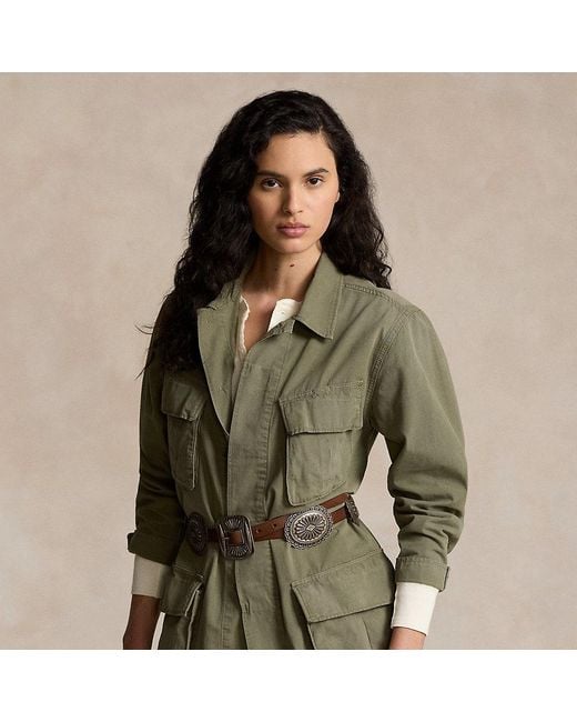 Polo Ralph Lauren Green Cotton Canvas Utility Jacket
