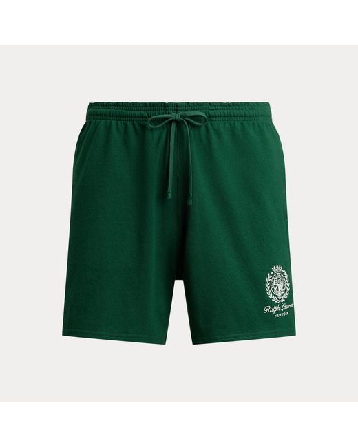 Polo Ralph Lauren Green 12.5 Cm Relaxed Fit Jersey Graphic Short for men