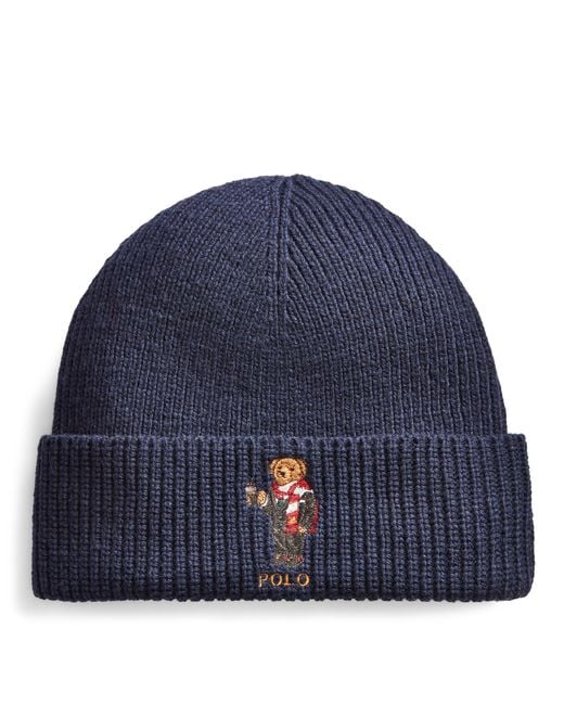 Polo Ralph Lauren Mütze mit Holiday Bear in Blue für Herren