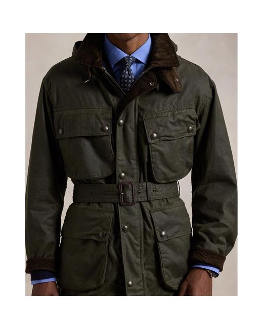 Polo Ralph Lauren Black Oilcloth Bike Coat for men