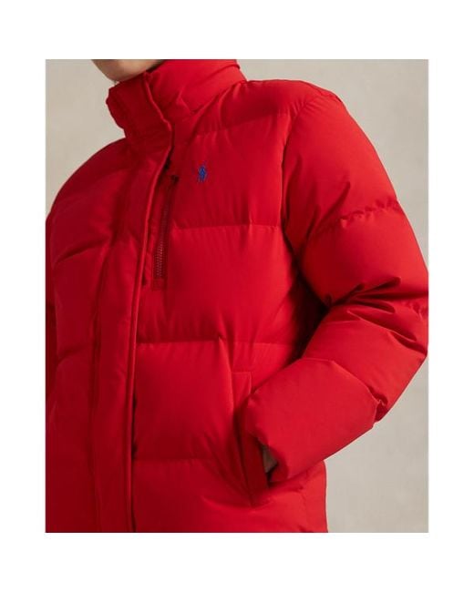 Polo Ralph Lauren Red Mid-Weight Down Puffer Jacket