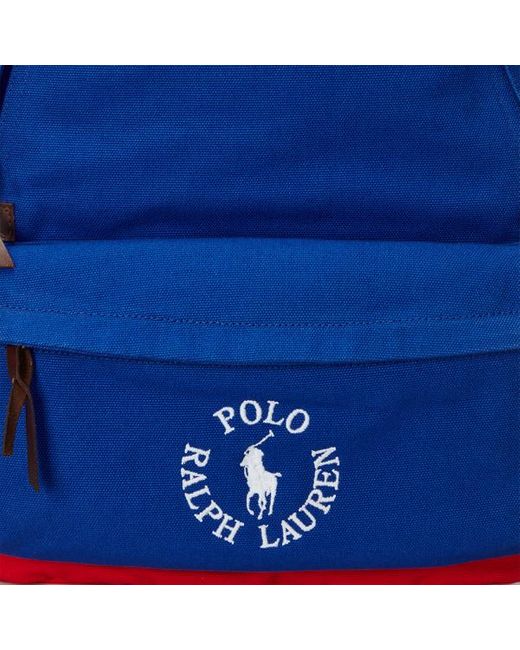 Polo Ralph Lauren Blue Logo-embroidered Canvas Backpack for men