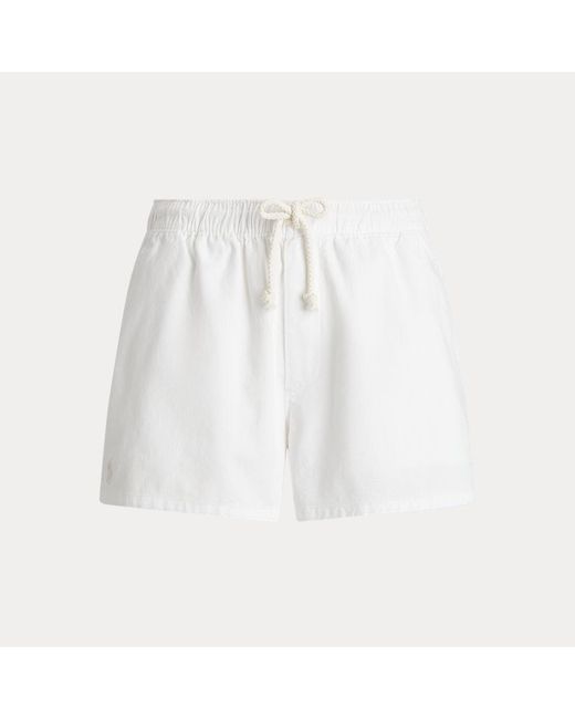 Pantalón corto de sarga de algodón Polo Ralph Lauren de color White