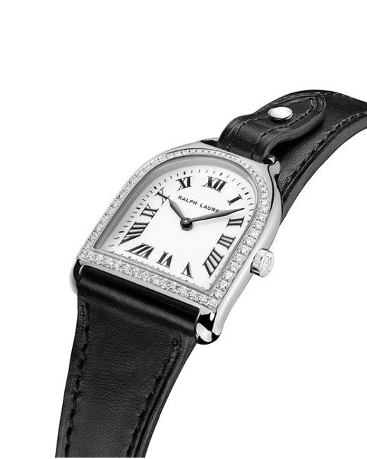 Ralph Lauren Black Small Steel & Diamond