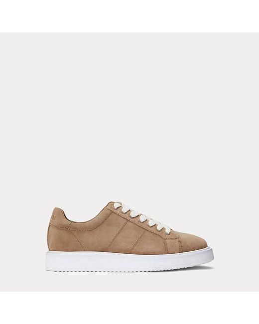 Ralph Lauren Natural Angeline Iv Suede Trainer