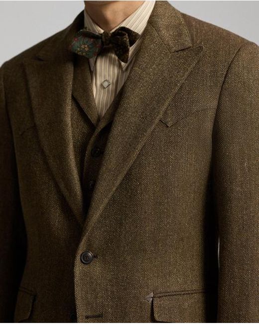RRL Green Linen-Wool Western Jacket for men
