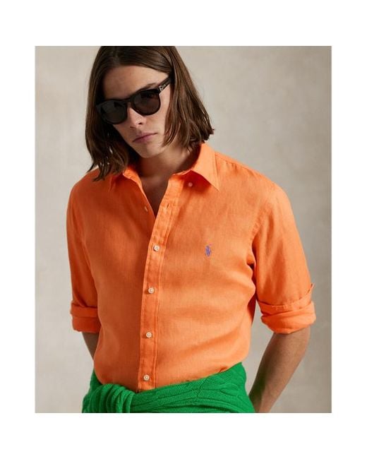 Orange ralph lauren shirt hotsell