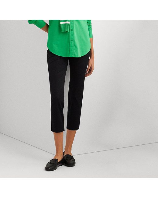 Pantaloni taglio corto in twill stretch di Lauren by Ralph Lauren in Green