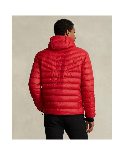 Polo Ralph Lauren Red The Colden Packable Hooded Jacket for men