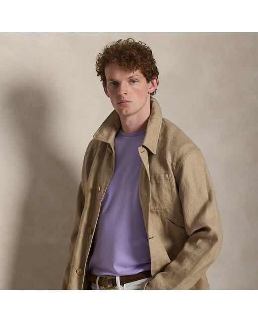 Polo Ralph Lauren Brown Custom Slim Fit Soft Cotton T-Shirt for men