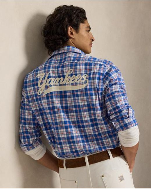 Polo Ralph Lauren Blue Polo Ralph Lauren Lauren Yankees Workshirt for men