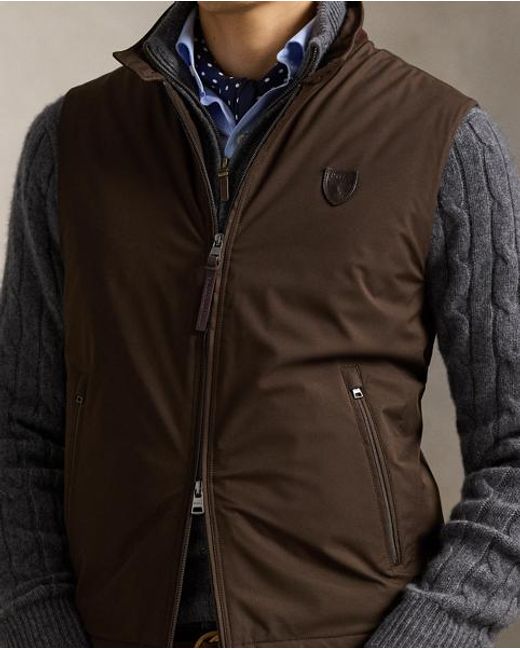 Polo Ralph Lauren Brown The Abottson Gabardine Gilet for men