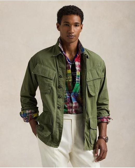 Polo Ralph Lauren Utility-Hemdjacke Aus Ripstop in Green für Herren