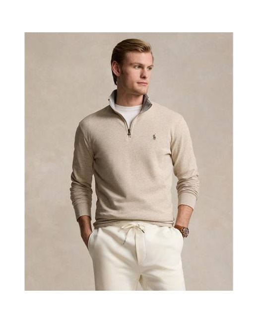 Pullover in jersey con cerniera di Polo Ralph Lauren in White da Uomo
