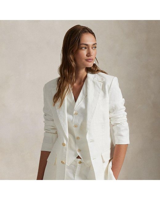 Ralph Lauren White Linen Blazer
