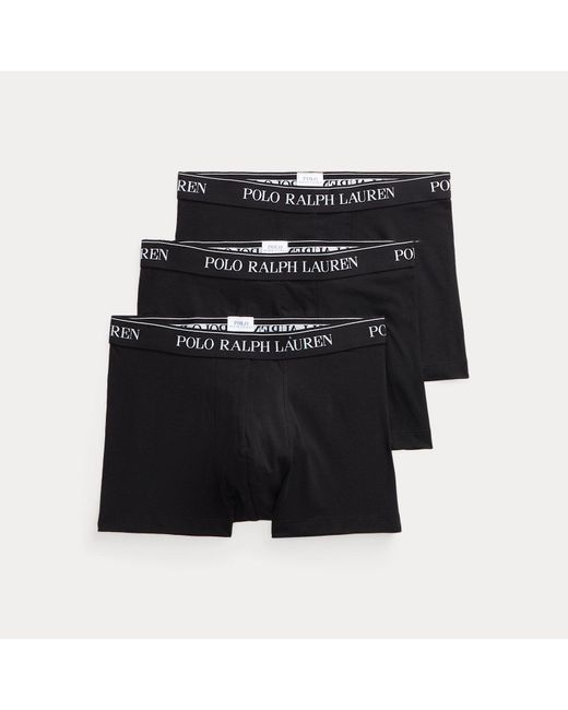 Polo Ralph Lauren Black Stretch Cotton Trunk 3-Pack for men