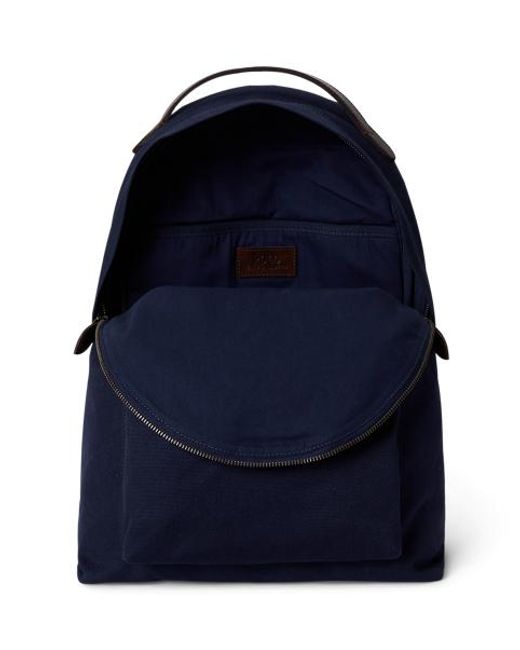 Ralph Lauren Blue Polo Bear Canvas Backpack for men