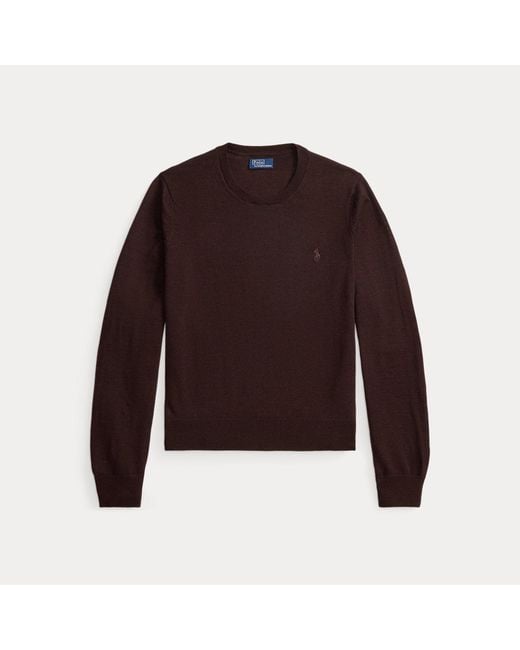 Polo Ralph Lauren Black Wool Crewneck Jumper