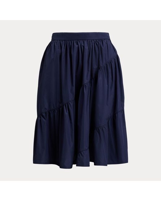 Ralph Lauren Blue Kyle Featherweight Taffeta Skirt