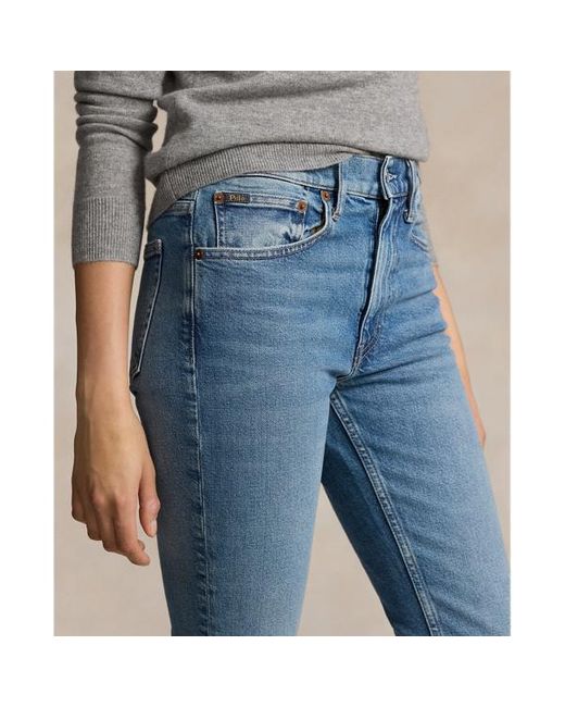 Polo Ralph Lauren Blue Mid-rise Skinny Jeans