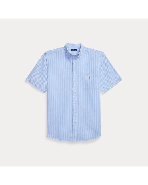 Ralph Lauren Blue Rl Prepster Striped Seersucker Shirt for men