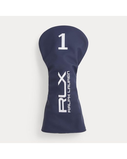 Ralph Lauren Blue Embroidered Logo Golf Driver Headcover for men