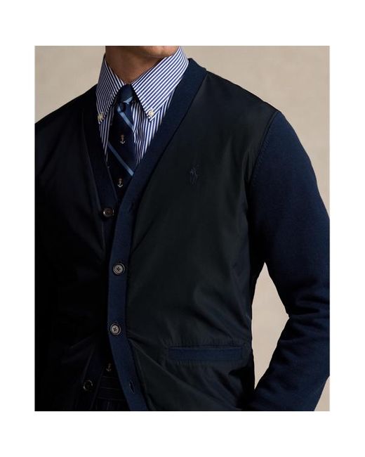 Polo Ralph Lauren Blue Hybrid V-neck Cardigan for men
