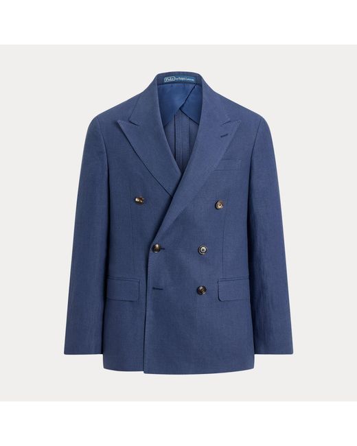 Polo Ralph Lauren Blue Polo Tailored Fit Linen Suit Jacket for men