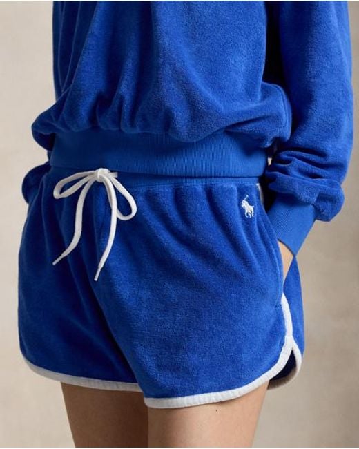 Polo Ralph Lauren Blue Terry Drawstring Shorts